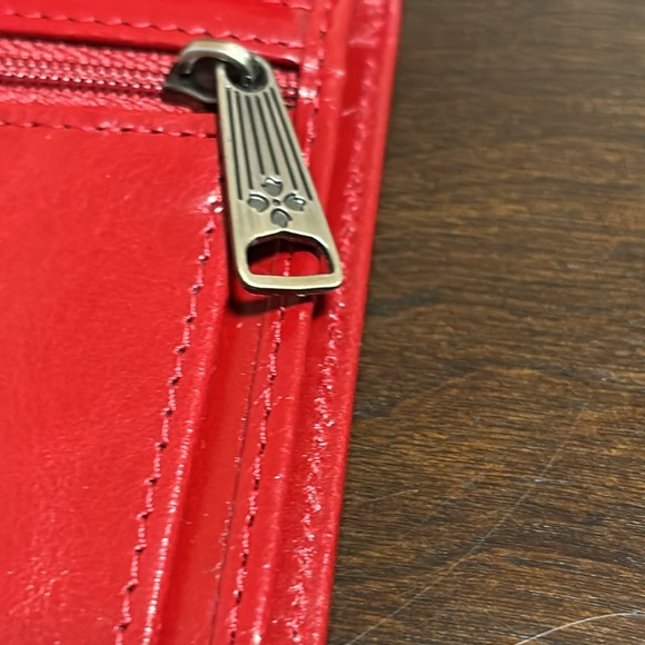 Patricia Nash Duby Red Civita Leather Bifold Wallet - Picture 7 of 13
